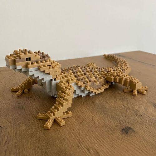 Bearded Dragon - NORMAL - Bearded Dragon Building Kit Interlocking Blocks Pet Building Kit