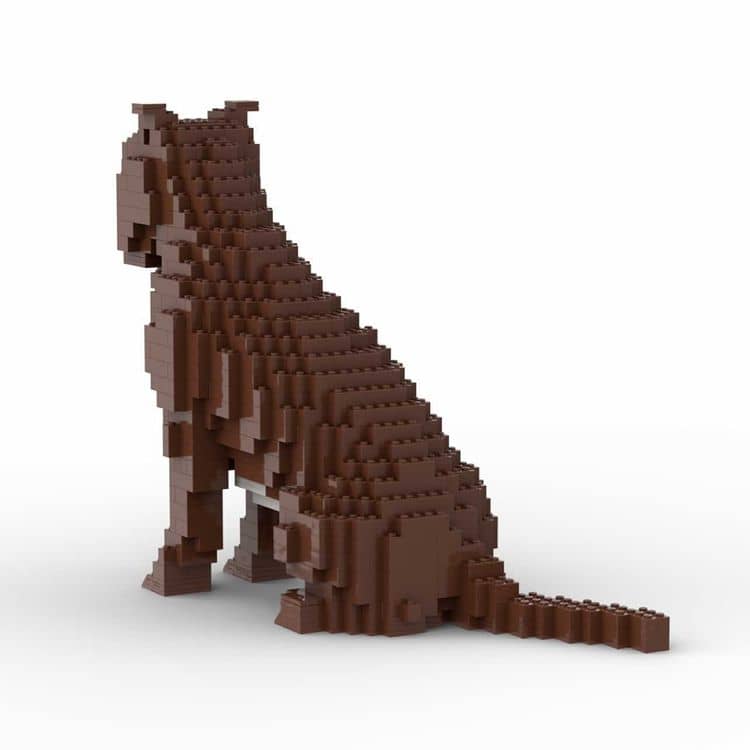 Pit bull - Budget/Brown - Pitbull Building Kit Interlocking Blocks Pet Building Kit