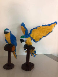 Macaw - Scarlet - Macaw Building Kit Interlocking Blocks Pet Building Kit