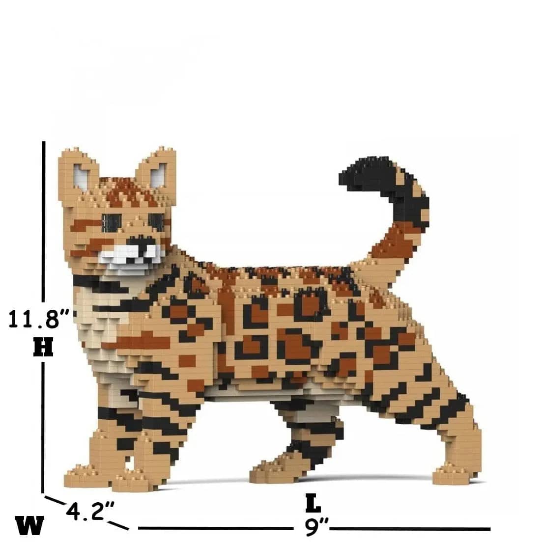 Bengal Cat Building Kit Interlocking Blocks Pet Building Kit