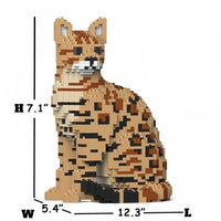 Bengal Cat Building Kit Interlocking Blocks Pet Building Kit