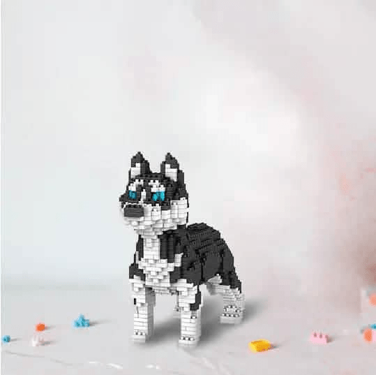 Cartoon Alaskan Husky - Cartoon Alaskan Husky Building Kit Doggo Pet Building Kit