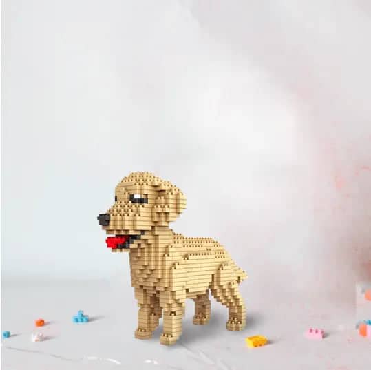 Cartoon Golden Retriever - Cartoon Golden Retriever Building Kit Doggo Pet Building Kit