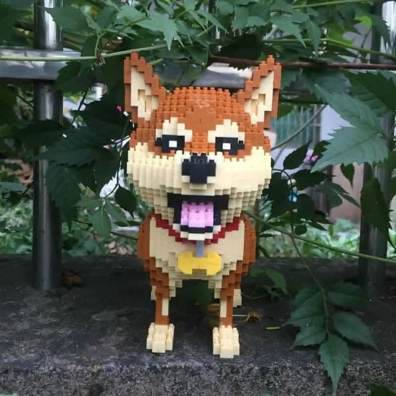 Cartoon Shiba Inu - Cartoon Shiba Inu Building Kit Doggo Pet Building Kit