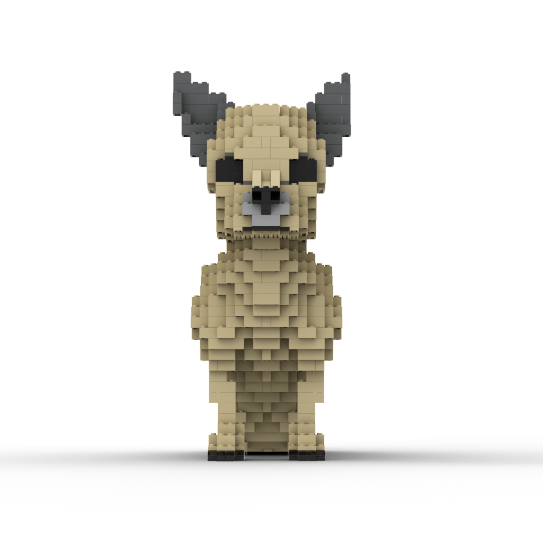 Chihuahua - LARGE - Tan - Chihuahua Building Kit Interlocking Blocks Pet Building Kit