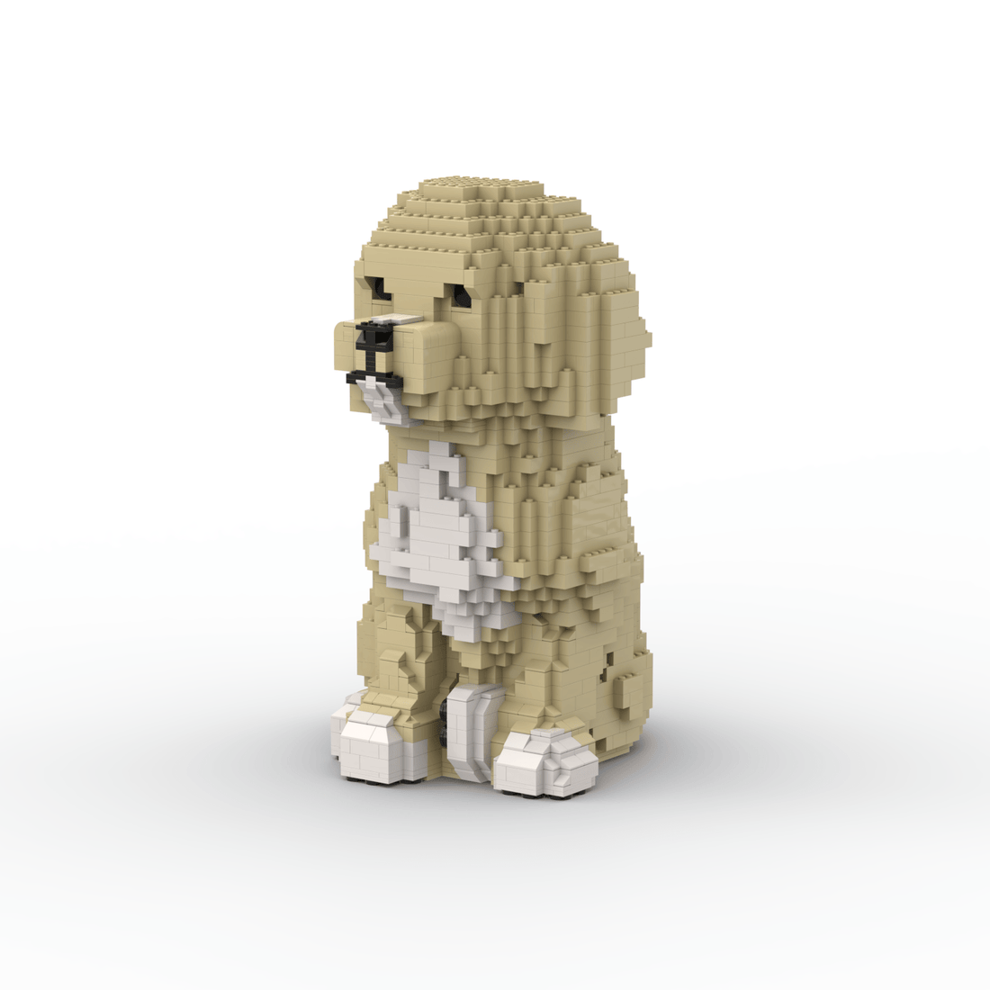 Goldendoodle - SMALL - Tan - Goldendoodle Building Kit Interlocking Blocks Pet Building Kit