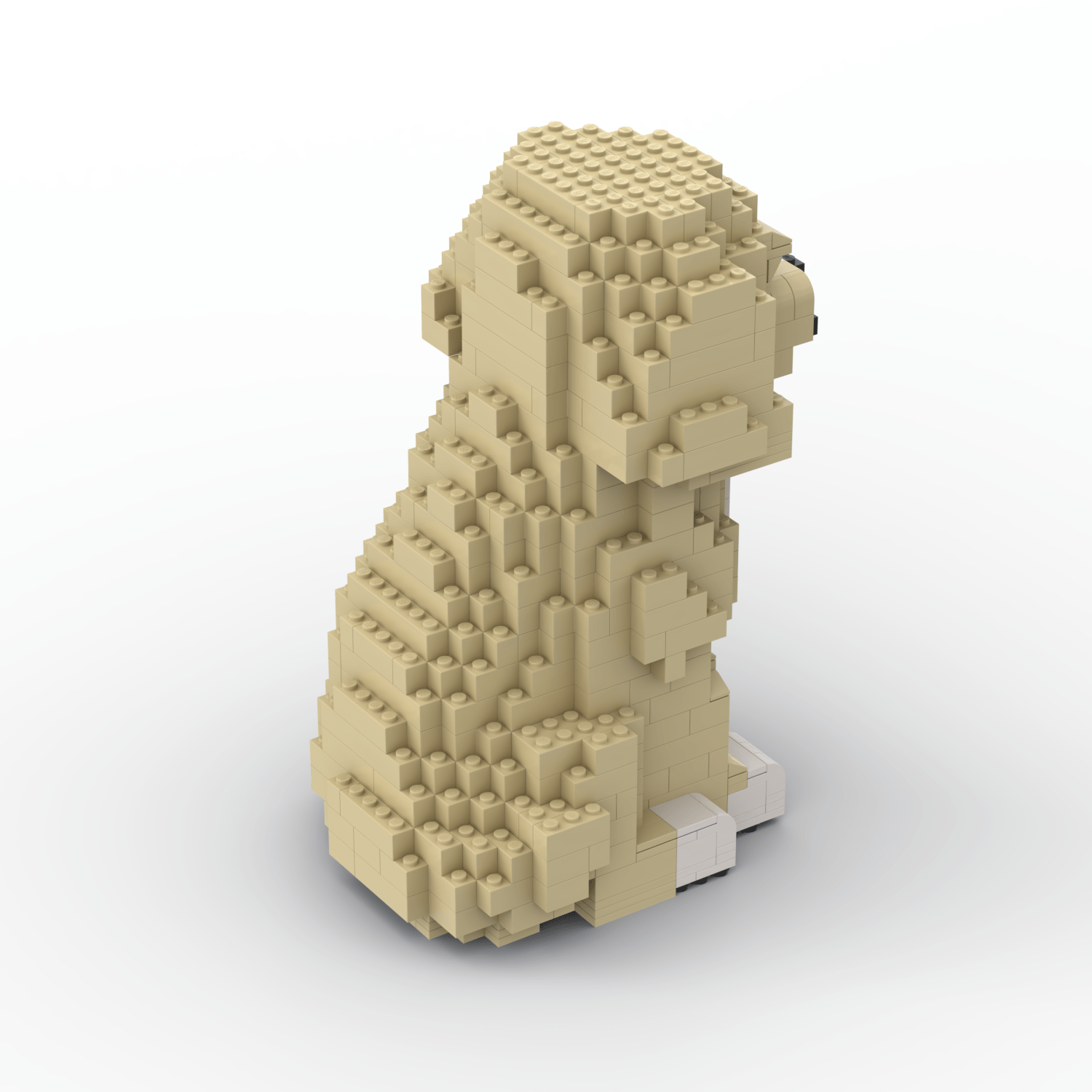 Goldendoodle - SMALL - Tan - Goldendoodle Building Kit Interlocking Blocks Pet Building Kit