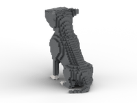 Pit bull - Sitting - Pitbull Building Kit Interlocking Blocks Pet Building Kit