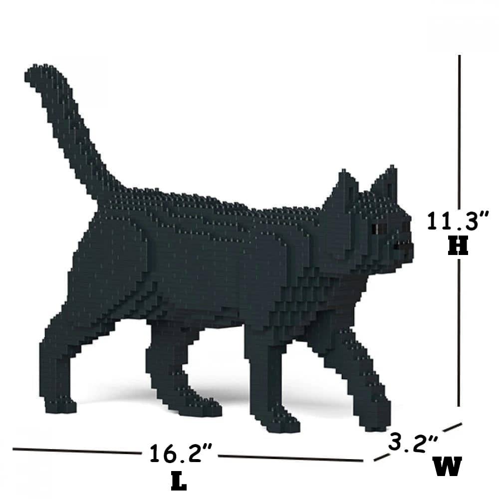 Black Cat Building Kit Interlocking Blocks Pet Building Kit