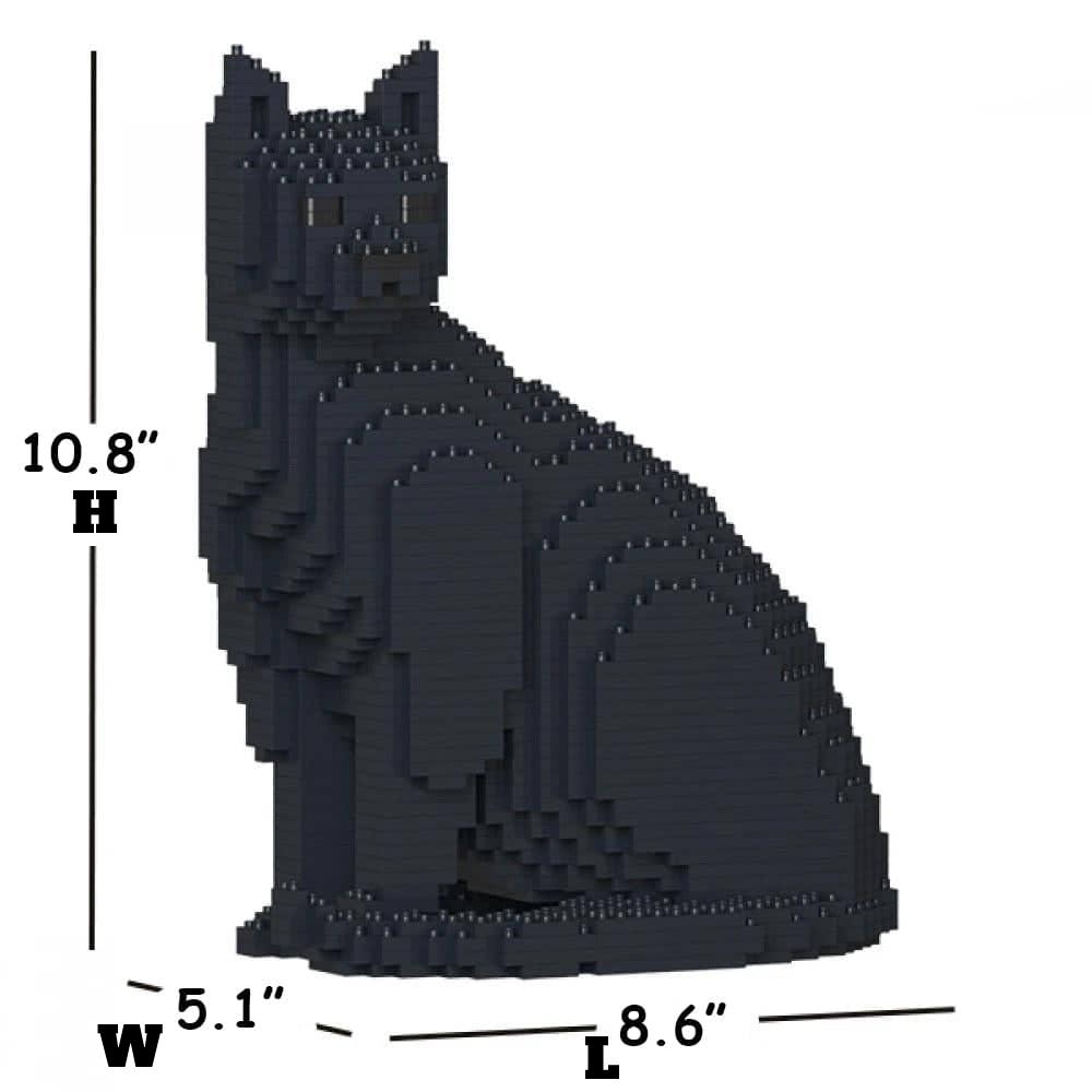 Black Cat Building Kit Interlocking Blocks Pet Building Kit