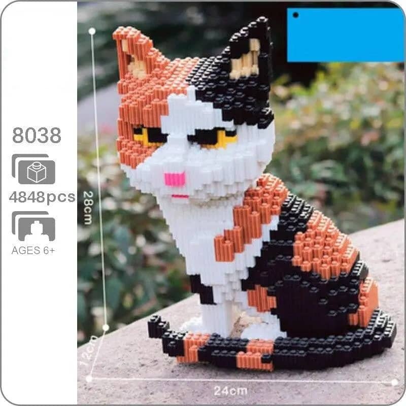 Pebbles The Cat Building Kit Interlocking Blocks Pet Building Kit