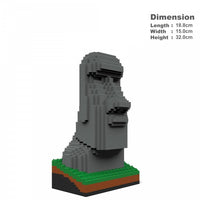Moai Statue Building Kit Interlocking Blocks Pet Building Kit