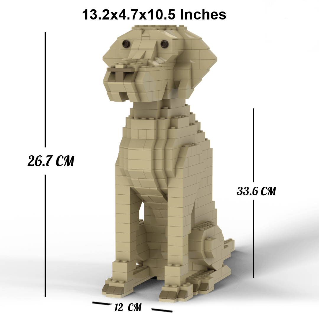 Vizsla - SMALL - Tan - Vizsla Building Kit Interlocking Blocks Pet Building Kit