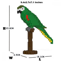 Macaw - Scarlet - Macaw Building Kit Interlocking Blocks Pet Building Kit