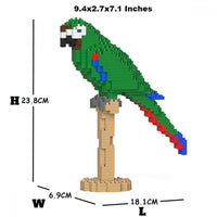 Macaw - Scarlet - Macaw Building Kit Interlocking Blocks Pet Building Kit