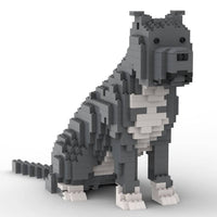 Pit bull - Budget/Grey - Pitbull Building Kit Interlocking Blocks Pet Building Kit