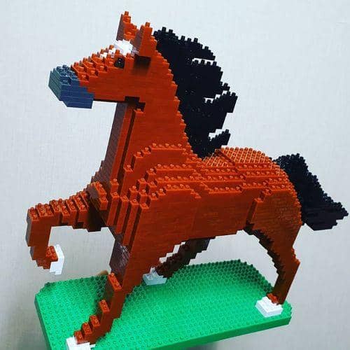 Horse Building Kit Interlocking Blocks Pet Building Kit