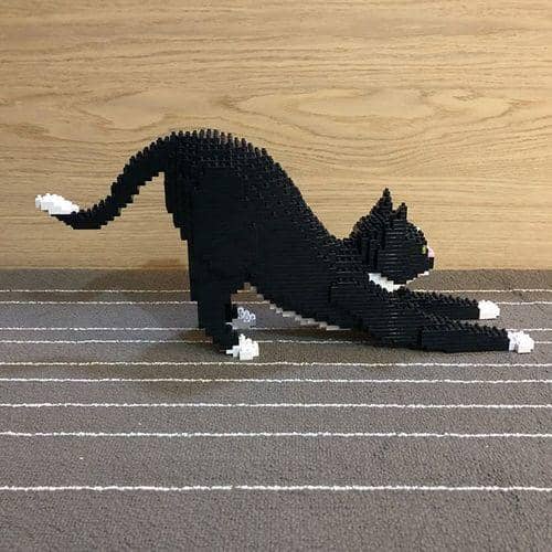 Tuxedo Cat Building Kit Interlocking Blocks Pet Building Kit