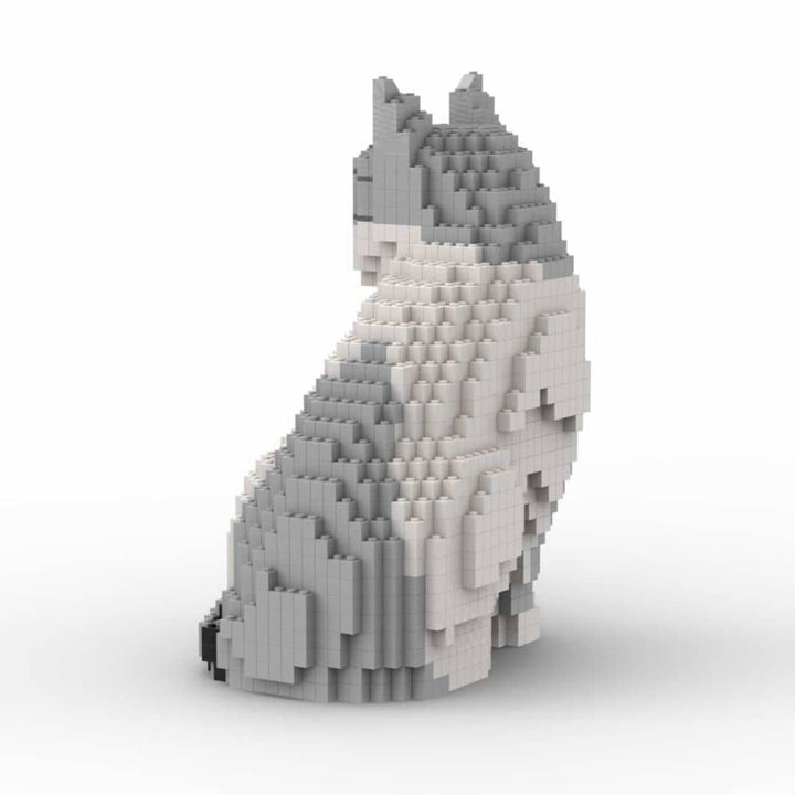 Domestic Short Haired Cat Building Kit Interlocking Blocks Pet Building Kit