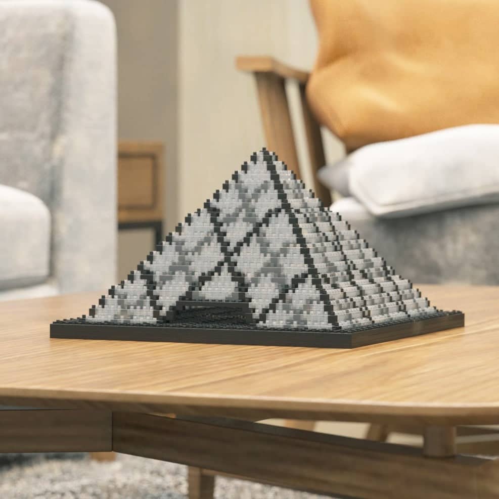 Pyramide De Louvre Building Kit Interlocking Blocks Pet Building Kit