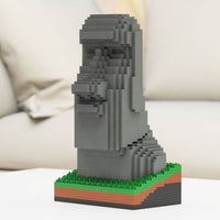 Moai Statue Building Kit Interlocking Blocks Pet Building Kit