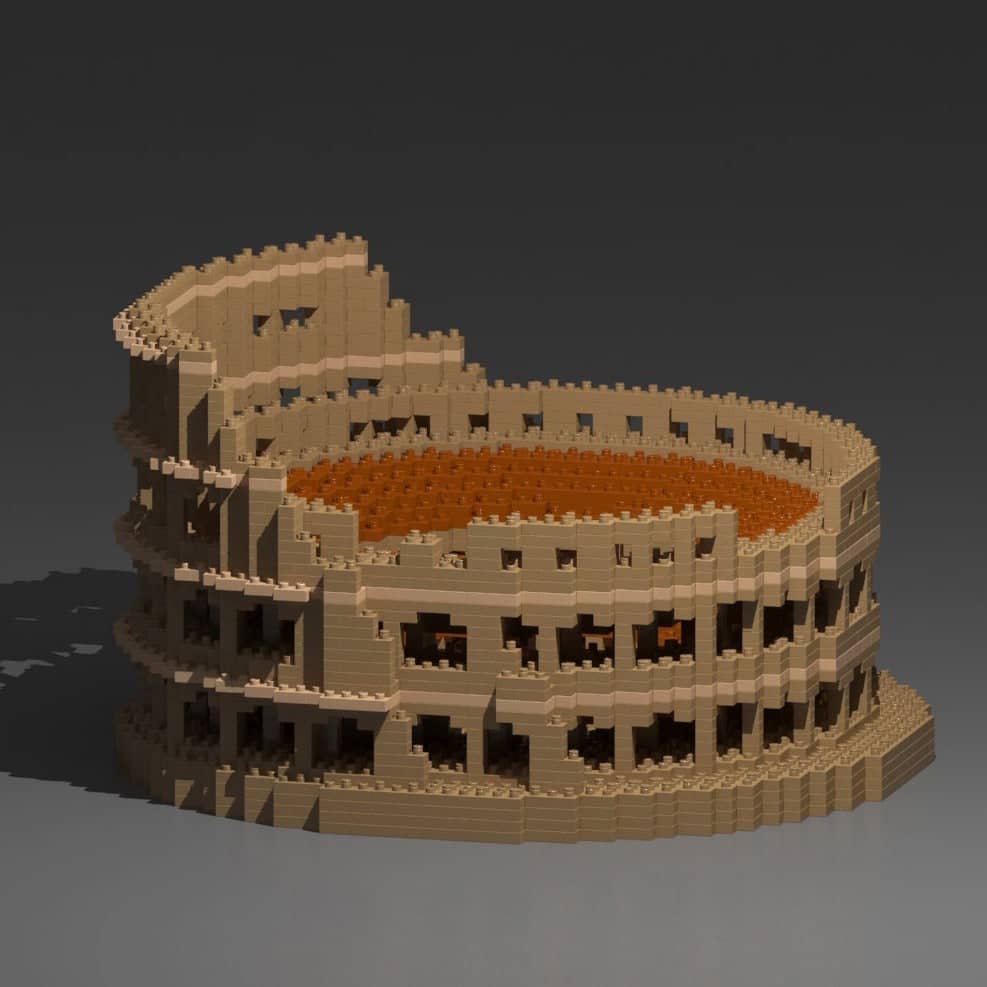 Colosseum Building Kit Interlocking Blocks Pet Building Kit