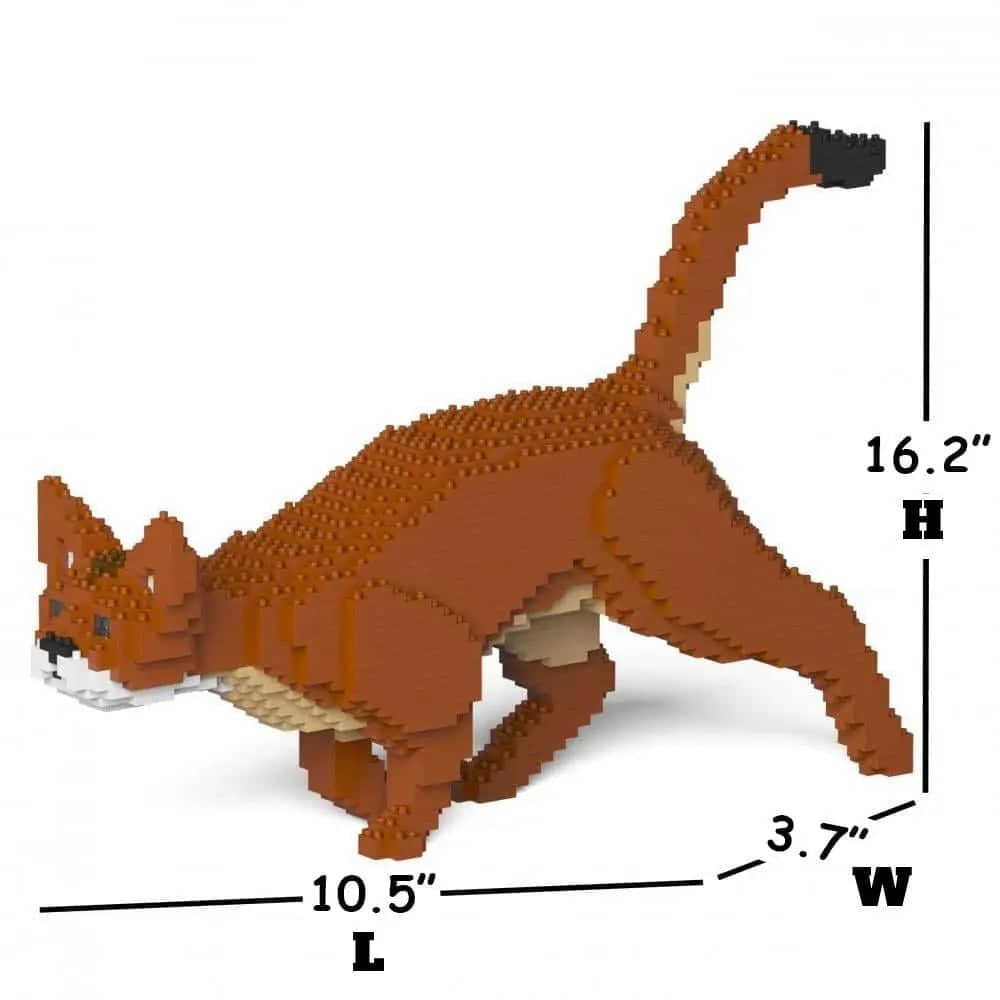 Abyssinian Cat Building Kit Interlocking Blocks Pet Building Kit