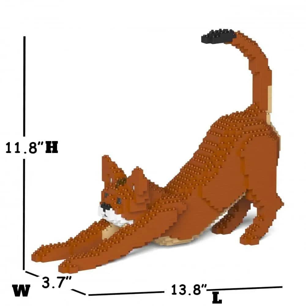 Abyssinian Cat Building Kit Interlocking Blocks Pet Building Kit