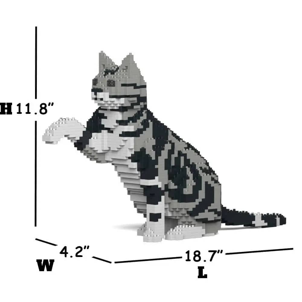 American Shorthair Building Kit Interlocking Blocks Pet Building Kit