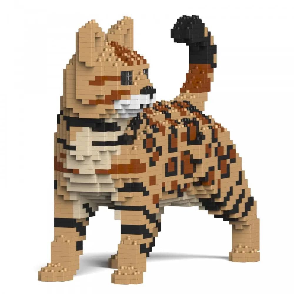 Bengal Cat Building Kit Interlocking Blocks Pet Building Kit