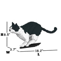 Black & White Cat Building Kit Interlocking Blocks Pet Building Kit