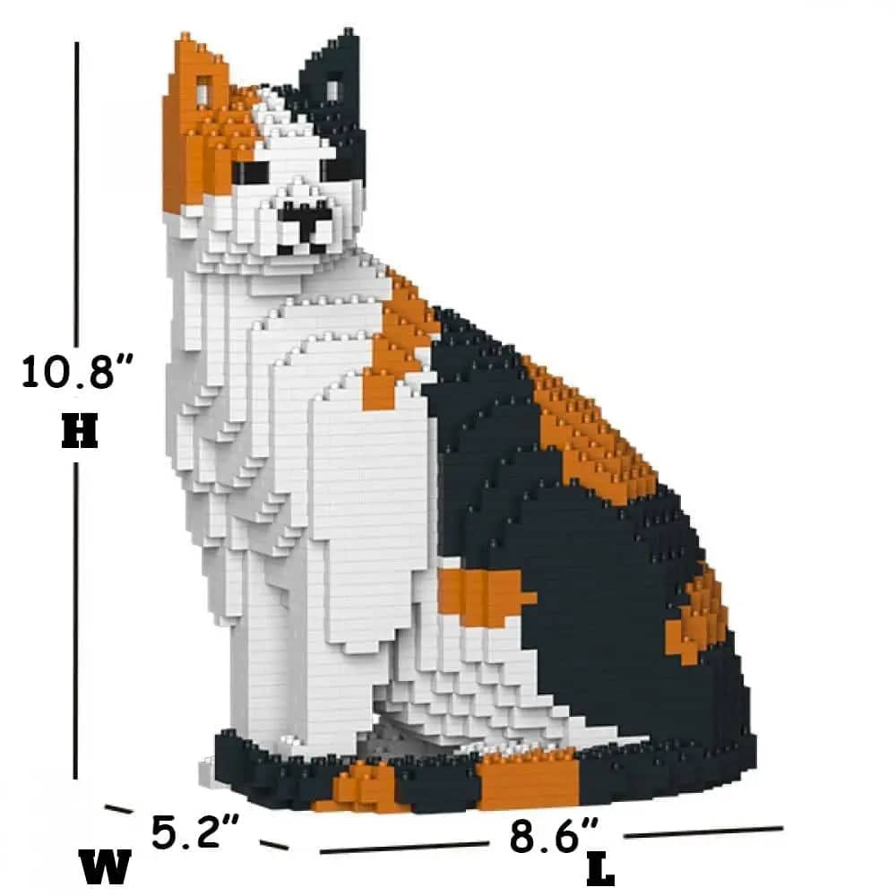 Calico Cat Building Kit Interlocking Blocks Pet Building Kit