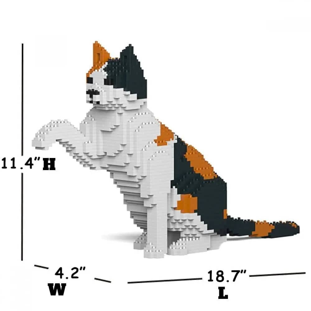 Calico Cat Building Kit Interlocking Blocks Pet Building Kit