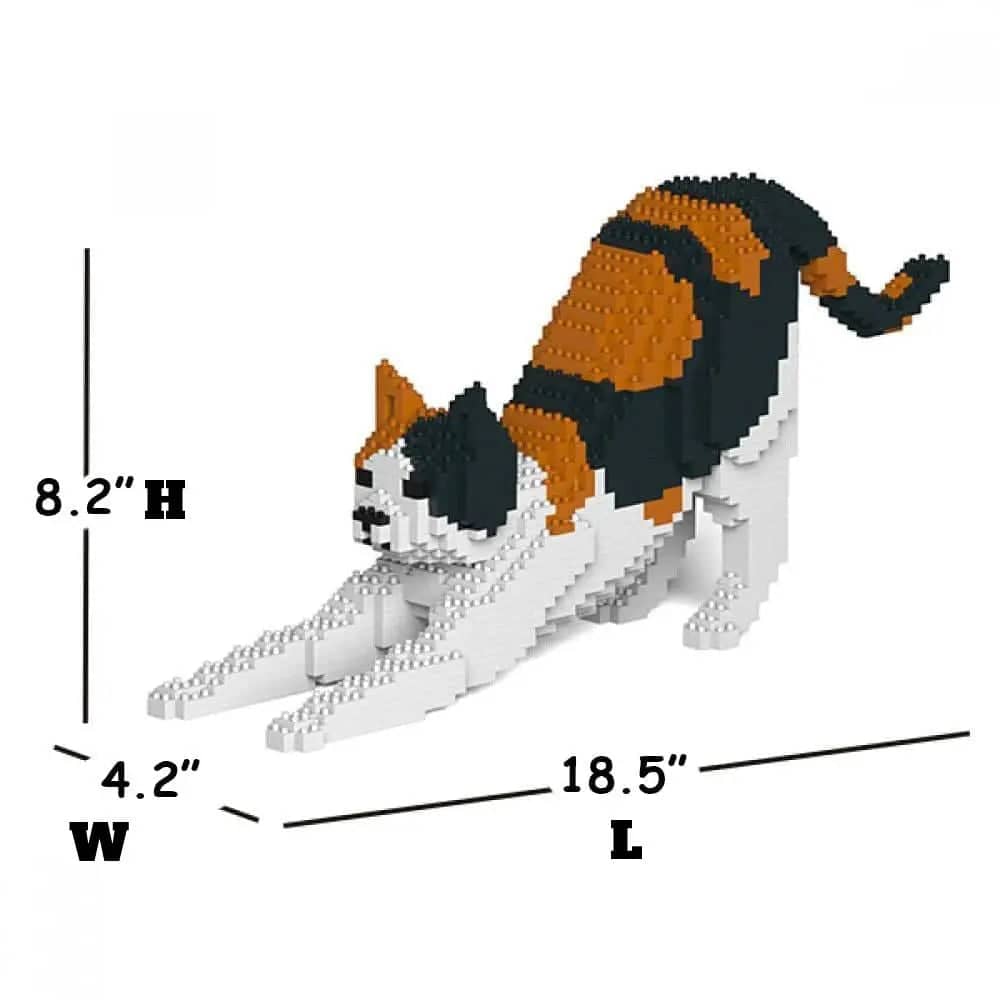 Calico Cat Building Kit Interlocking Blocks Pet Building Kit