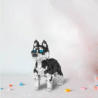 Cartoon Alaskan Husky Building Kit Doggo Pet Building Kit