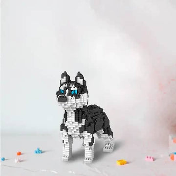Cartoon Alaskan Husky Building Kit Doggo Pet Building Kit