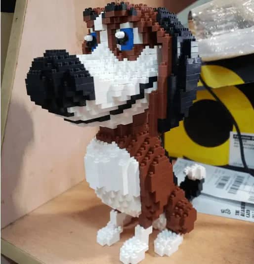 Cartoon Beagle Building Kit Interlocking Blocks Pet Building Kit