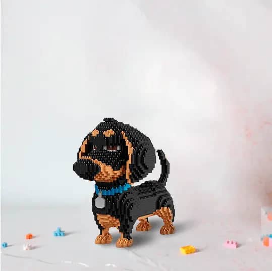 Cartoon Dachshund Building Kit Doggo Pet Building Kit