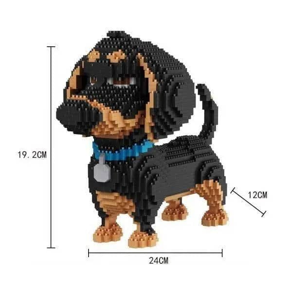 Cartoon Dachshund Building Kit Doggo Pet Building Kit