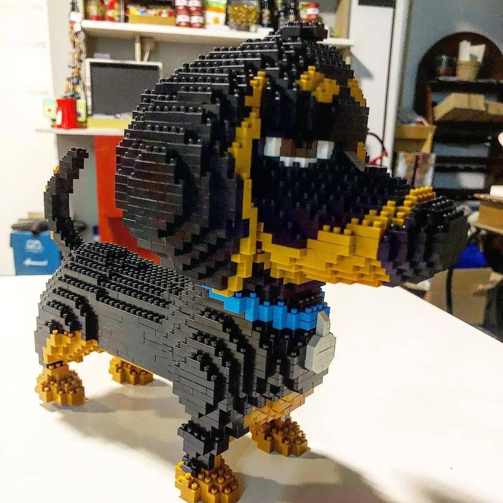 Cartoon Dachshund Building Kit Doggo Pet Building Kit