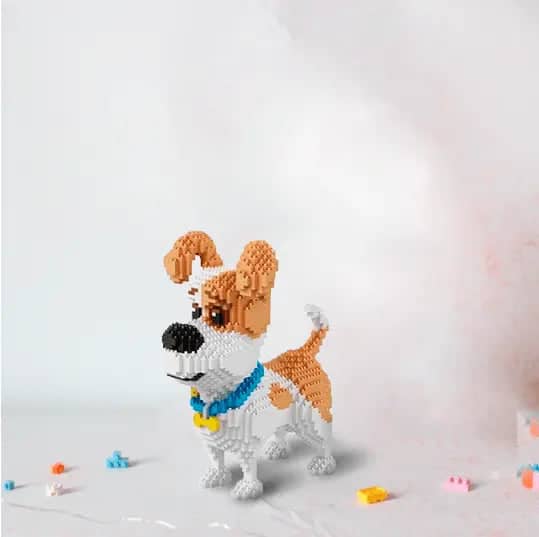 Cartoon Jack Russel Building Kit Doggo Pet Building Kit