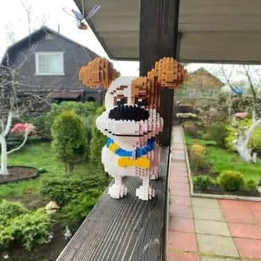 Cartoon Jack Russel Building Kit Doggo Pet Building Kit