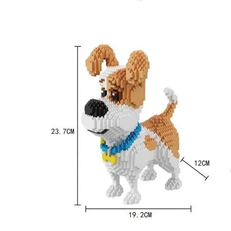 Cartoon Jack Russel Building Kit Doggo Pet Building Kit