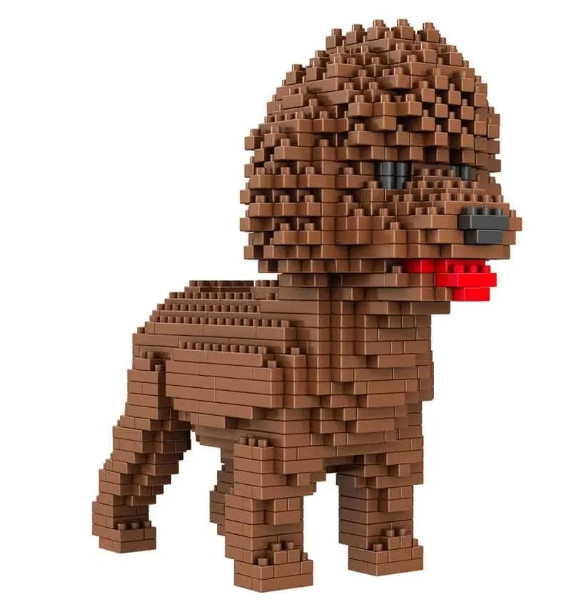 Cartoon Poodle Building Kit Doggo Pet Building Kit