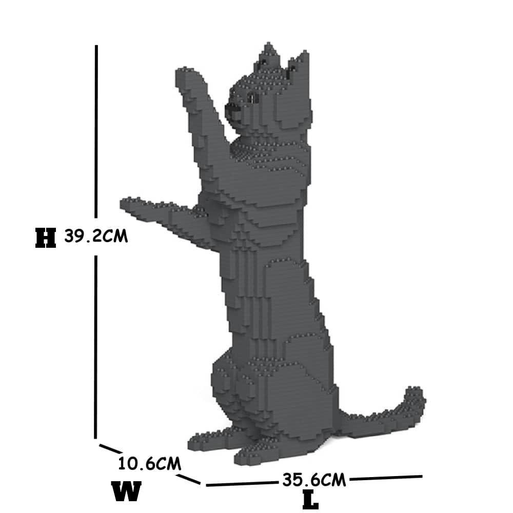 Grey Cats Building Kit Interlocking Blocks Pet Building Kit