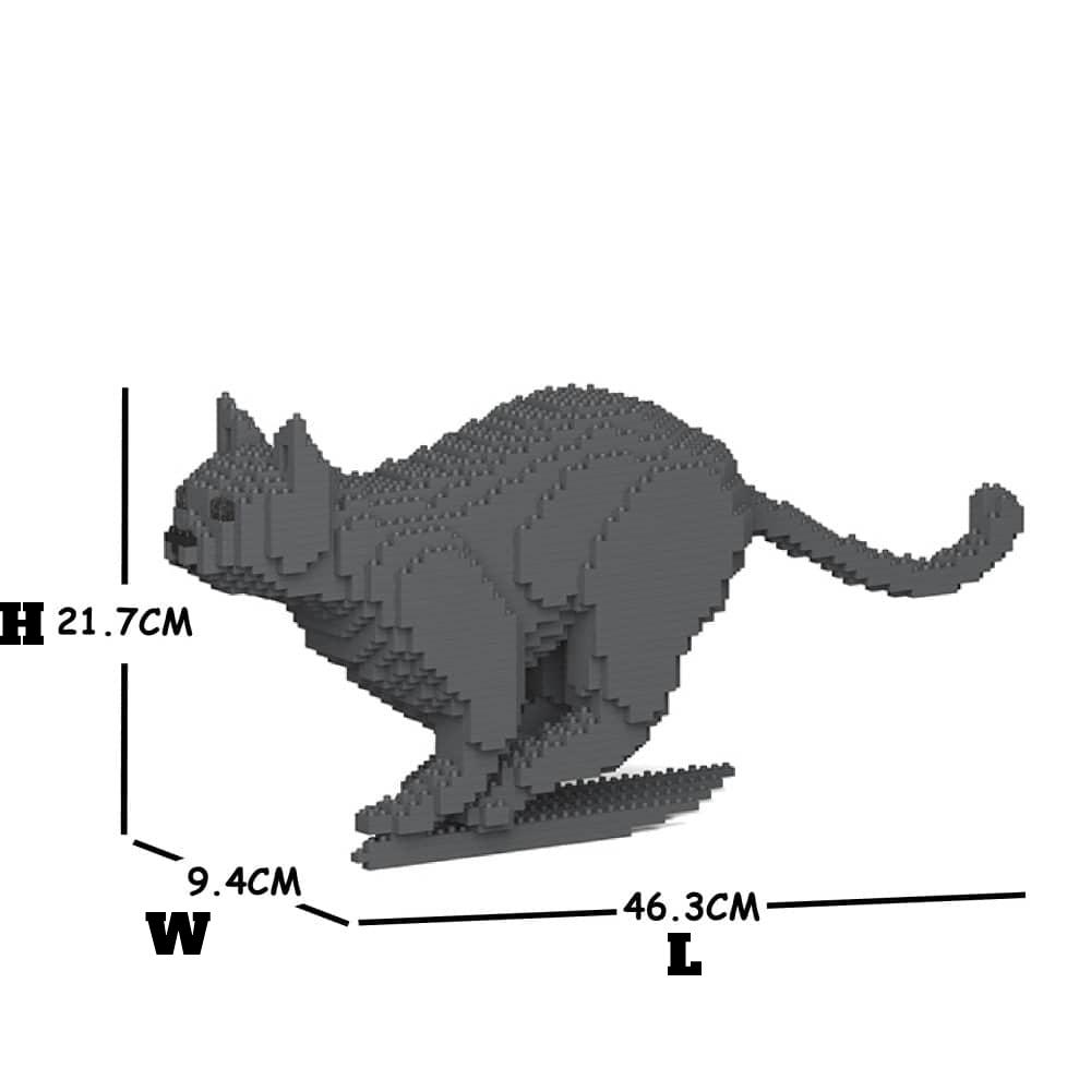 Grey Cats Building Kit Interlocking Blocks Pet Building Kit