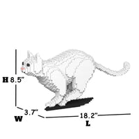 White Cats Building Kit Interlocking Blocks Pet Building Kit