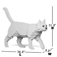 White Cats Building Kit Interlocking Blocks Pet Building Kit