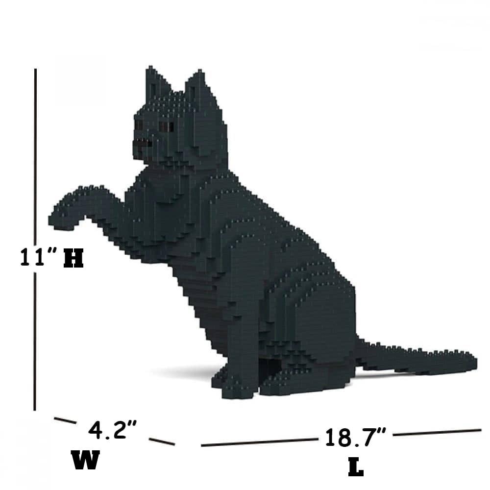 Black Cat Building Kit Interlocking Blocks Pet Building Kit