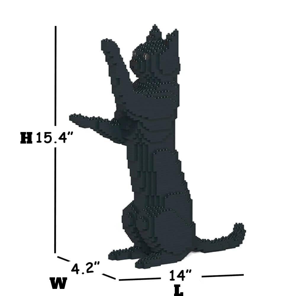 Black Cat Building Kit Interlocking Blocks Pet Building Kit